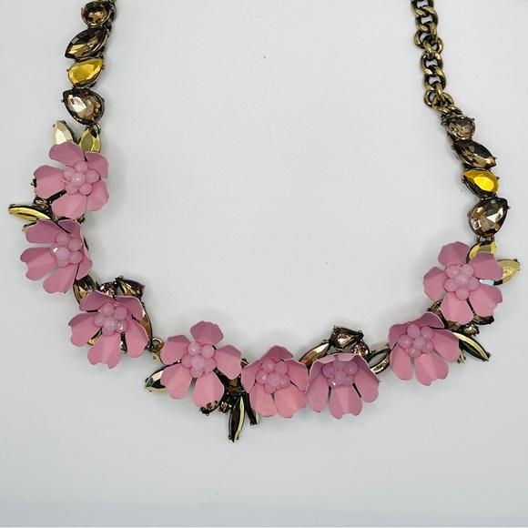 VERA WANG - Choker Necklace - Pink Enamel Flowers - Picture 2 of 5